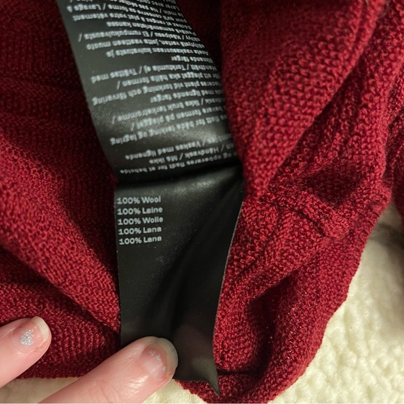 NWT Burgundy Fine Gauge Sweater - Picture 6 of 7
